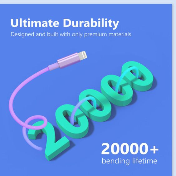 Cáp Lightning MFI 1m UMETRAVEL UL3 Màu Gradient